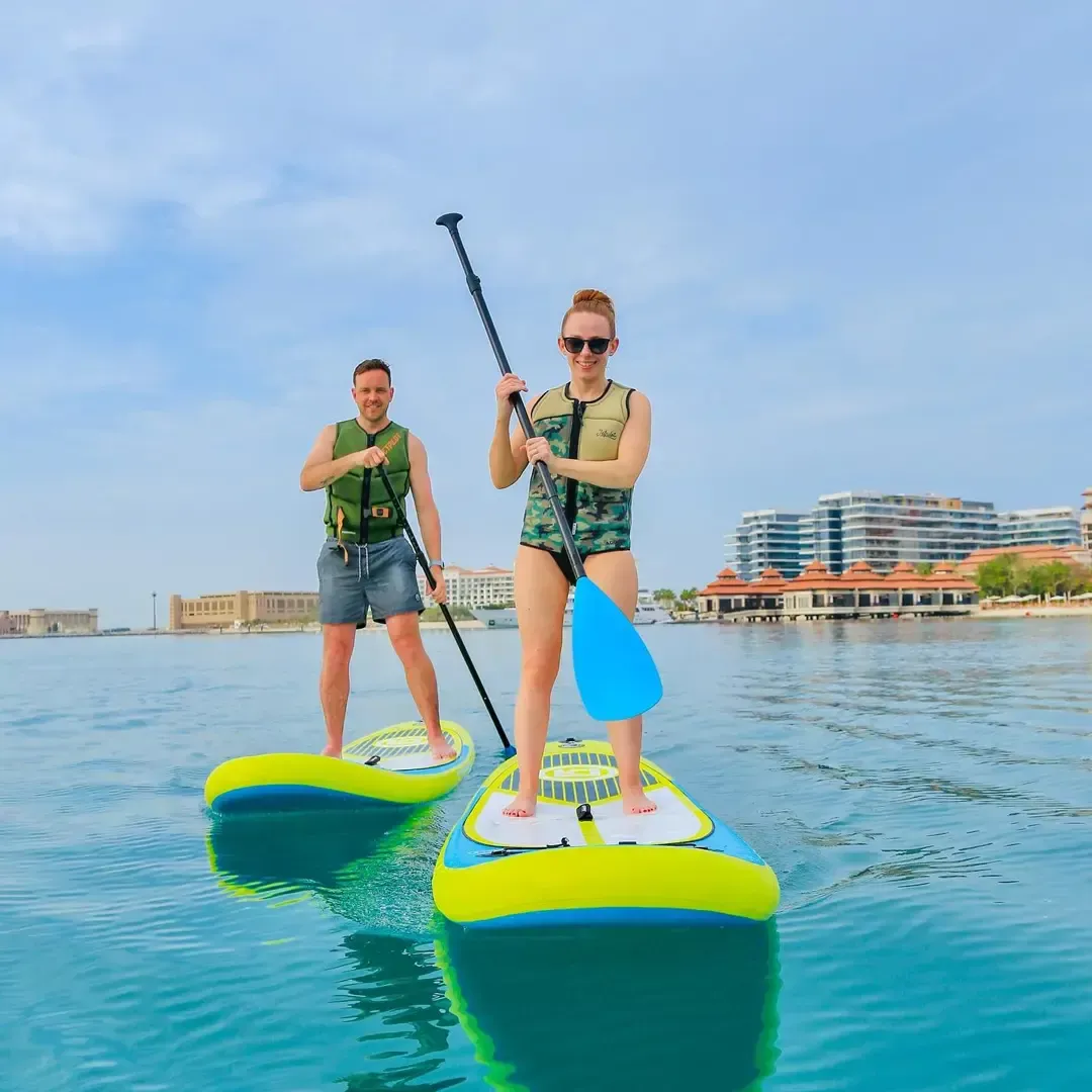 Stand Up Paddling in Palm Jumeirah